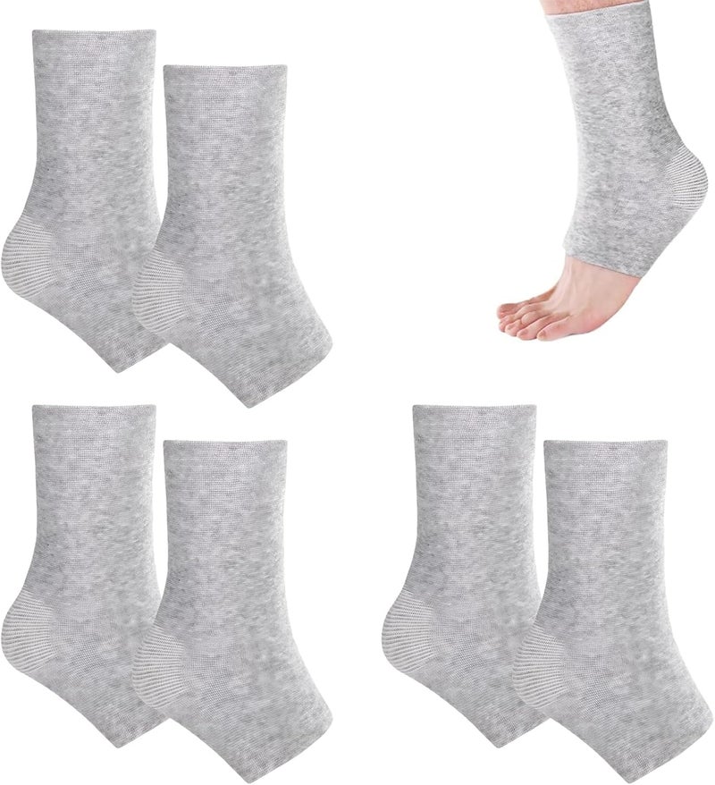 ROBOHOOK Bamboo Anti Fatigue Socks,Compression Bamboo Foot Sleeves,Soft Compression Bamboo Socks,for Arch Support,Swelling of Feet and Ankles (Gray) - Image 1